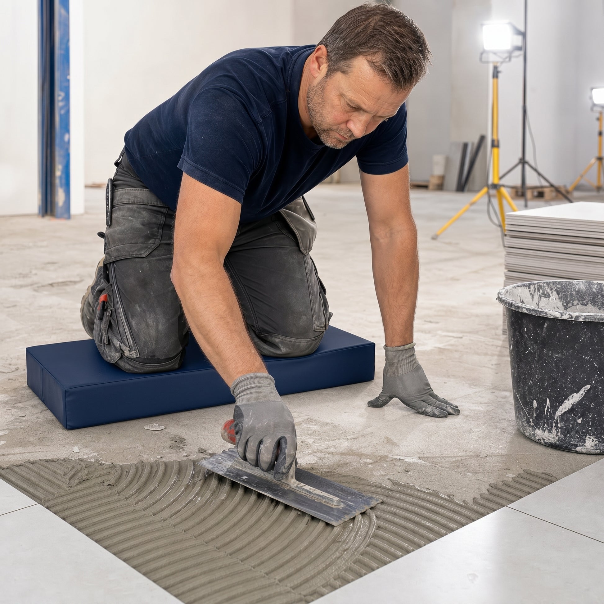 Coussin genoux chantier prevention douleur | Hbiomed